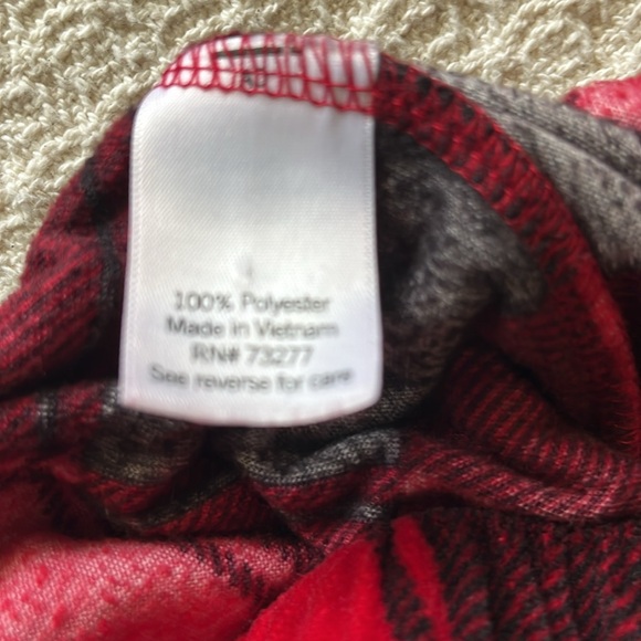 Sonoma XXL ladies plush buffalo plaid red/black pajama set -Pants and top soft! - Picture 10 of 10